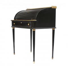 Early 20th Century Regency Style Black and Gilt Roll Top Desk - 634659