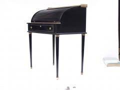 Early 20th Century Regency Style Black and Gilt Roll Top Desk - 634664