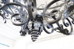 Early 20th Century Renaissance Style Large Iron Chandelier - 2983583