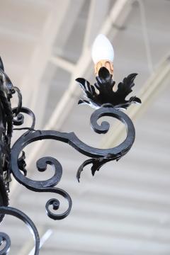 Early 20th Century Renaissance Style Large Iron Chandelier - 2983585