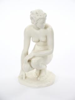 Early 20th Century Rosenthal Porcelain The Crouching Woman by Fritz Klimsch - 4796309