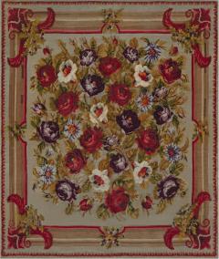 Early 20th Century Russian Bessarabian Floral Handmade Wool Rug - 2448003