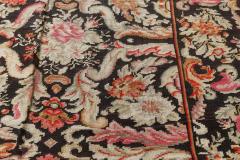 Early 20th Century Russian Bessarabian Floral Handmade Wool Rug - 2448028