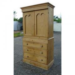 Early 20th Century Rustic Antique Pine Cupboard Cabinet - 2563462