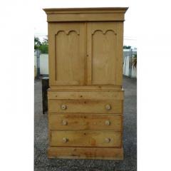 Early 20th Century Rustic Antique Pine Cupboard Cabinet - 2563463