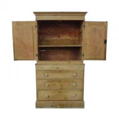 Early 20th Century Rustic Antique Pine Cupboard Cabinet - 2563464