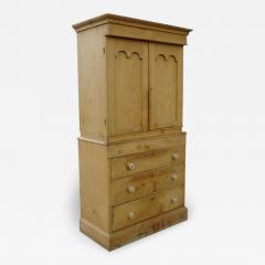Early 20th Century Rustic Antique Pine Cupboard Cabinet - 2804626