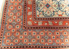 Early 20th Century Samarkand Khotan Handmade Rug in Red Beige and Blue - 2447959