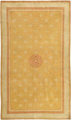 Early 20th Century Samarkand Khotan Yellow Handmade Wool Rug - 2454869