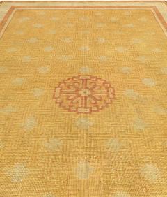 Early 20th Century Samarkand Khotan Yellow Handmade Wool Rug - 2454870