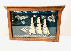 Early 20th Century Schooner Diorama Shadow Box  - 1872295