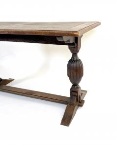 Early 20th Century Solid Oak Refectory Table - 4698642