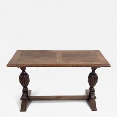 Early 20th Century Solid Oak Refectory Table - 4698832
