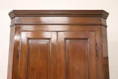 Early 20th Century Solid Walnut Corner Cupboard or Corner Cabinet - 3468437