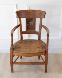 Early 20th Century Straw Armchair - 4821267