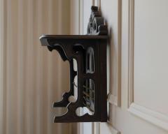 Early 20th Century Swedish Wall Mounted Coat Rack with Brass Hooks - 4473974