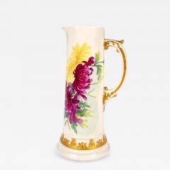 Early 20th Century Tall North American Painted Gilt Porcelain Tankard - 3624968