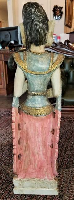 Early 20th Century Thai Goddess Polychrome Statue - 1710693