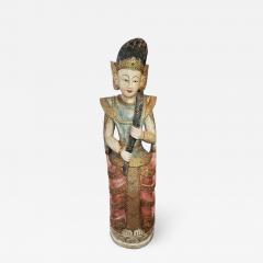 Early 20th Century Thai Goddess Polychrome Statue - 1711470