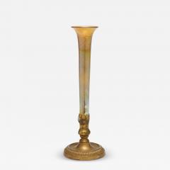 Early 20th Century Tiffany Furnaces Patinated Bronze and Favrile Glass Vase - 4470090