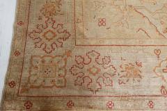 Early 20th Century Turkish Oushak Beige Gold Orange Hand Knotted Wool Rug - 2456699