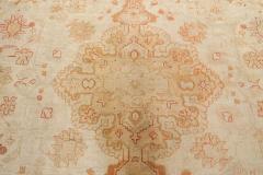Early 20th Century Turkish Oushak Beige Gold Orange Hand Knotted Wool Rug - 2456701