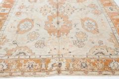 Early 20th Century Turkish Oushak Botanic Handmade Wool Rug - 2450222