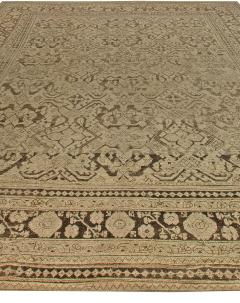 Early 20th Century Turkish Oushak Cool Brown Handmade Wool Rug - 2456731
