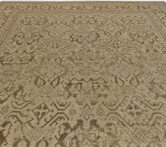 Early 20th Century Turkish Oushak Cool Brown Handmade Wool Rug - 2456732