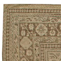 Early 20th Century Turkish Oushak Cool Brown Handmade Wool Rug - 2456733