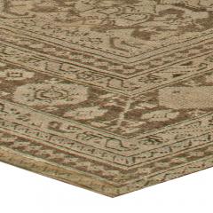 Early 20th Century Turkish Oushak Cool Brown Handmade Wool Rug - 2456734