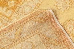Early 20th Century Turkish Oushak Gold Green Orange and Pink Rug - 2456692