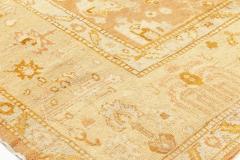 Early 20th Century Turkish Oushak Gold Green Orange and Pink Rug - 2456695