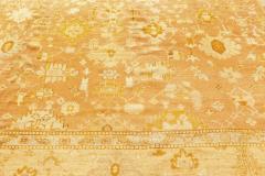 Early 20th Century Turkish Oushak Gold Green Orange and Pink Rug - 2456696
