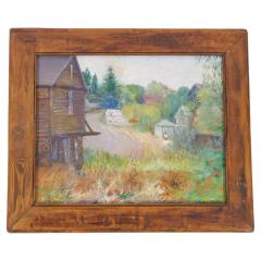 Early 20th Century Wood Framed Oil Board Decorative Painting - 2823924