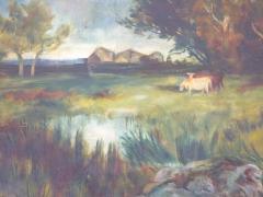 Early 20th Century Wood Framed Oil Board Decorative Painting - 2824075