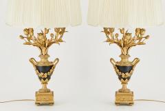 Early 20th century Gilt Bronze Patinated Metal Louis XVI Style Lamp - 3810559