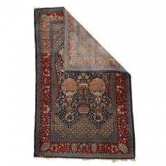 Early 20th century Persian Kashan floral wool rug - 3543102