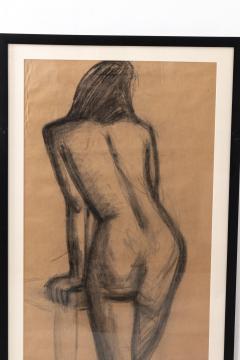 Early 20th century female figure in Charcoal with black frame - 1308084
