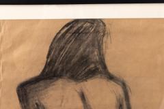 Early 20th century female figure in Charcoal with black frame - 1308085