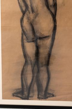 Early 20th century female figure in Charcoal with black frame - 1308097