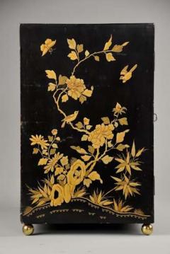 Early 20th century highly decorative Chinese lacquered table cabinet - 4756032