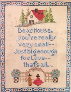 Early 20thC American Needlepoint Sampler Circa 1920  - 3701457