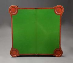 Early 20thC red lacquered Chinoiserie card or games table in the 18thC style - 4756913