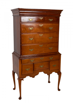 Early American Two Part Queen Anne Cherry Highboy - 2915681