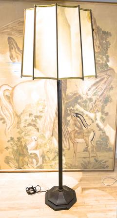 Early Art deco extreme quality patina bronze parchment shade standing lamp - 2611746