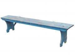 Early Bench With Blue Paint - 3259891