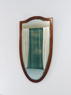 Early Biedermeier Large Antique Pearwood Shield Wall Mirror Vienna 1820s - 4662483