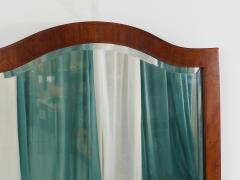 Early Biedermeier Large Antique Pearwood Shield Wall Mirror Vienna 1820s - 4662490