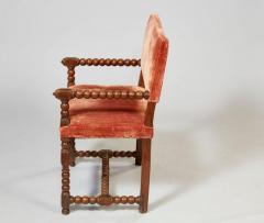 Early Bobbin Turned Walnut Armchair - 1647596